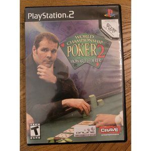 WORLD CHAMPIONSHIP POKER 2 PS2 GAME BLACK LABEL CIB Howard Lederer Complete